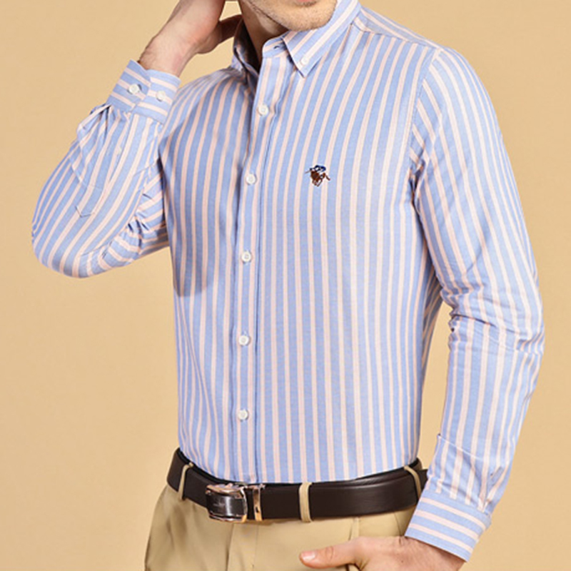 Oxford Cotton Casual Shirt Business - Nouvelles chemises à manches longues 100