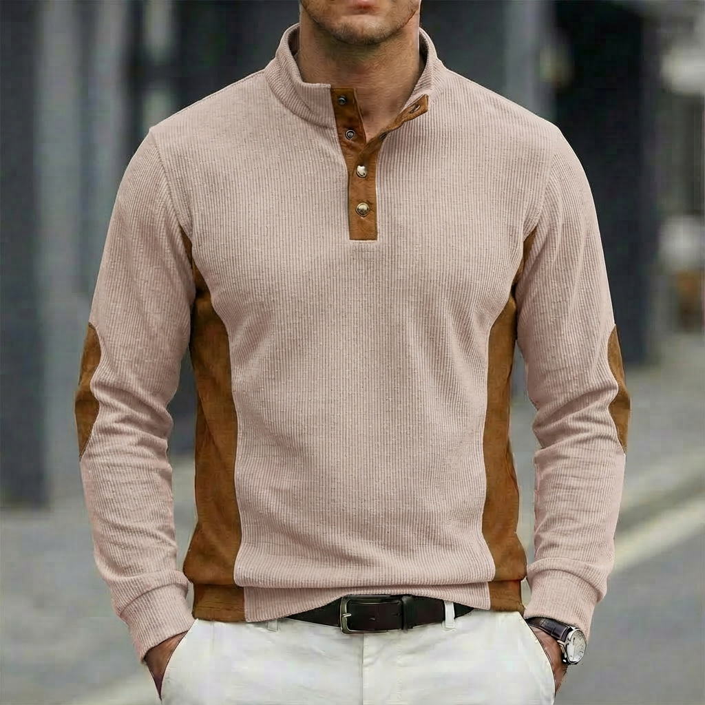 Corduroy Button Up Shirt Men - Polo homme en velours côtelé décontracté,