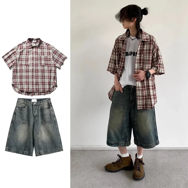 Jeans - Ensemble décontracté style japonais pour jeunes