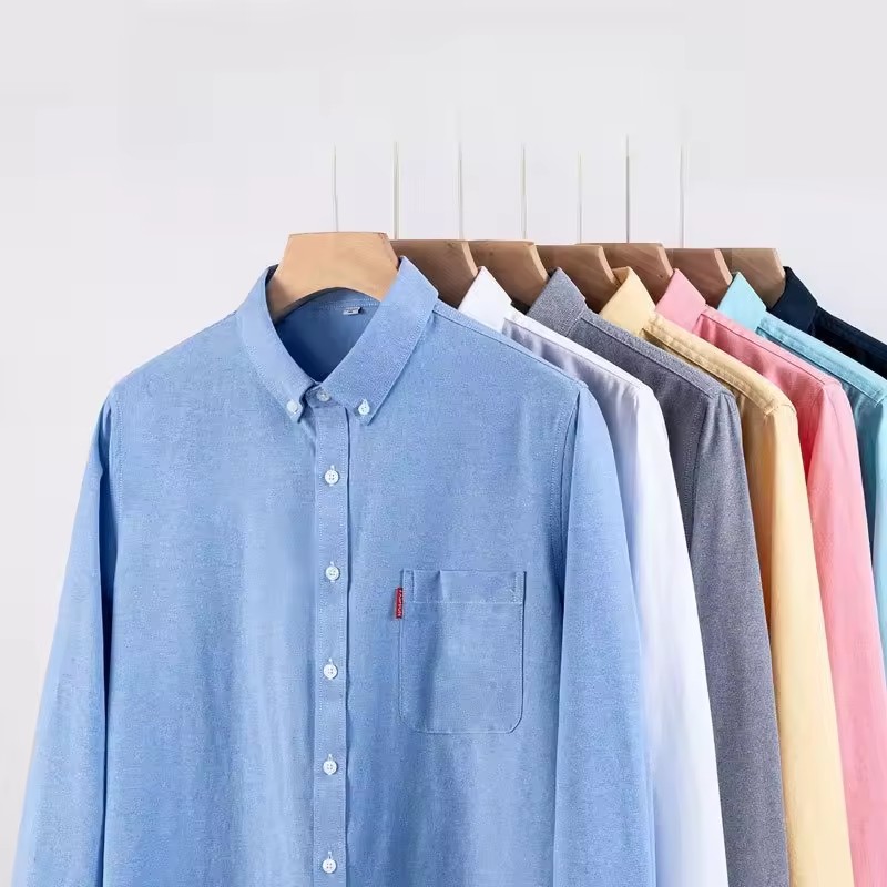 Oxford Cotton Casual Shirt Business - Chemise d'affaires 100% pur coton pour