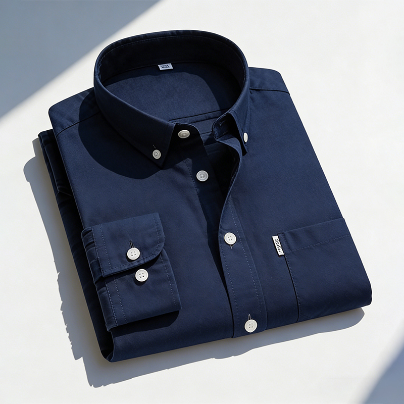 Oxford Cotton Casual Shirt Business - Chemises décontractées à manches longues en