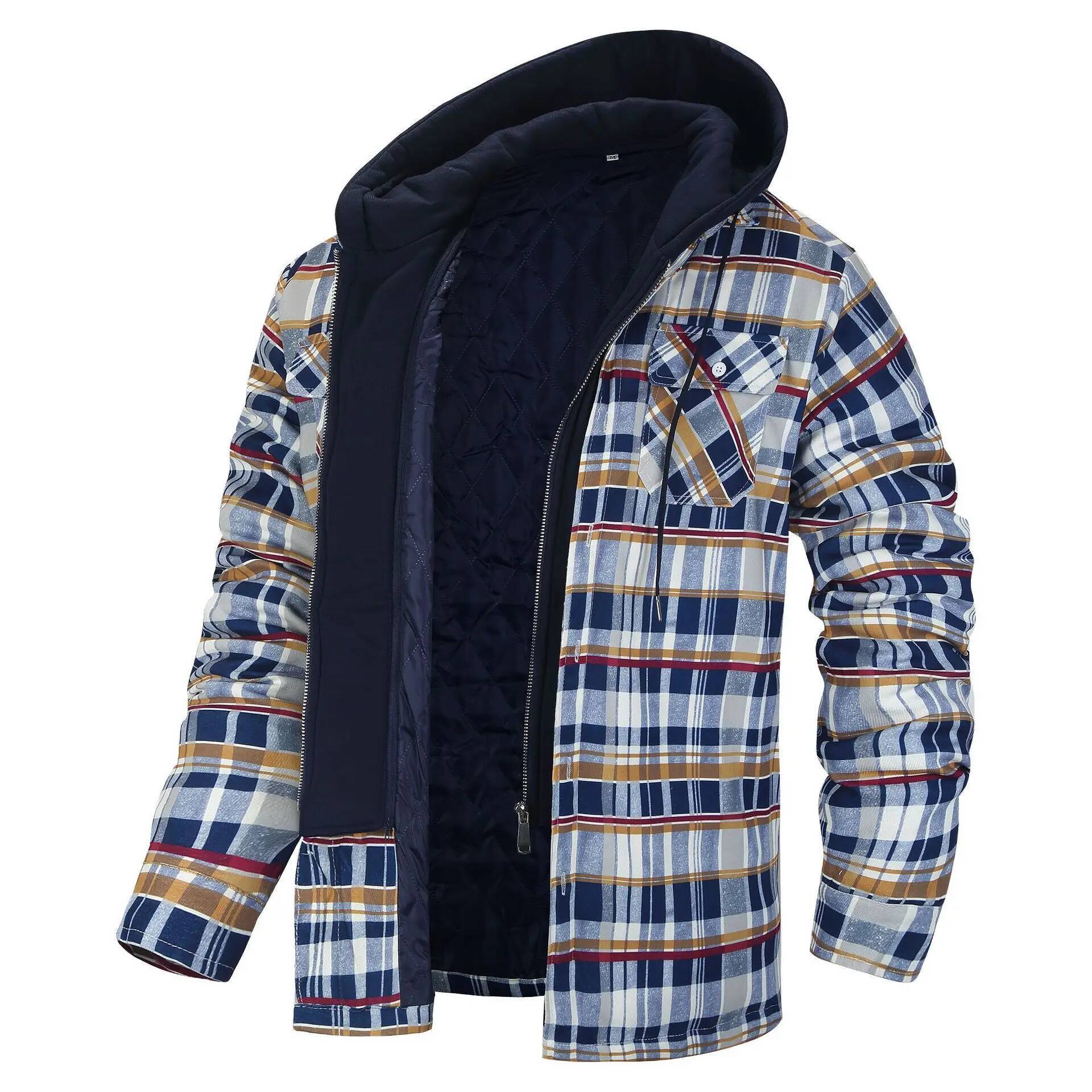 Flannel Plaid Shirt Heavy Weight - Veste d'hiver à carreaux en flanelle