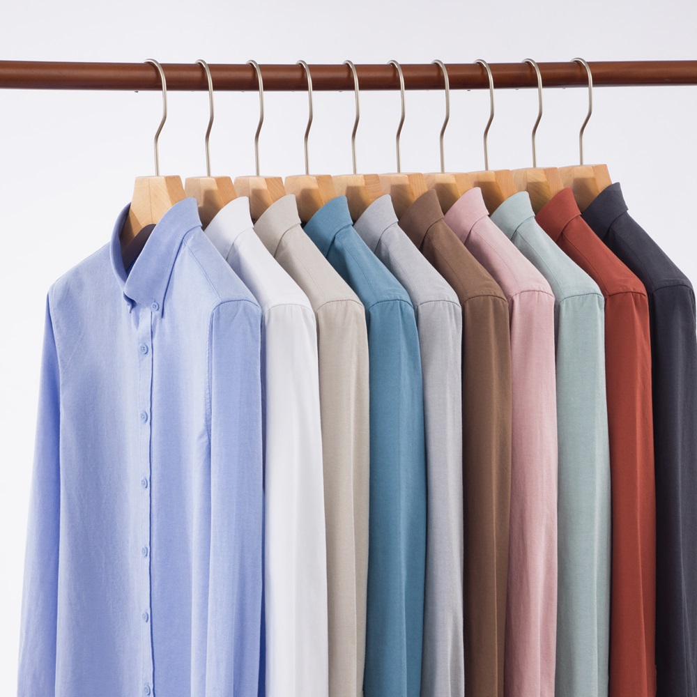Mandarin Collar Formal Shirt Slim Fit - Nouvelle Chemise Oxford 100 % Coton