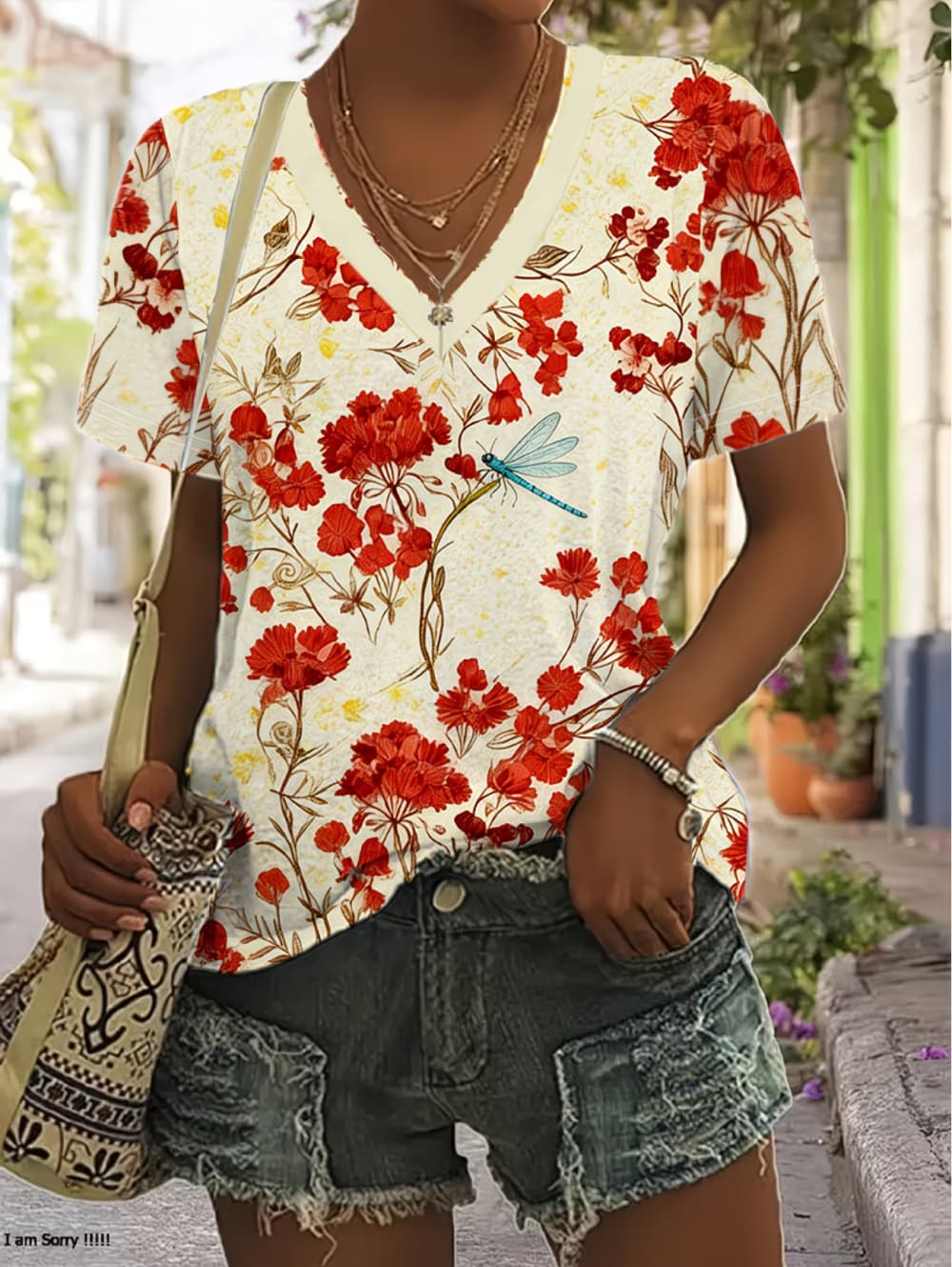 Vintage Hawaiian Floral Shirt - T-shirt d'été pour femmes, motif floral,