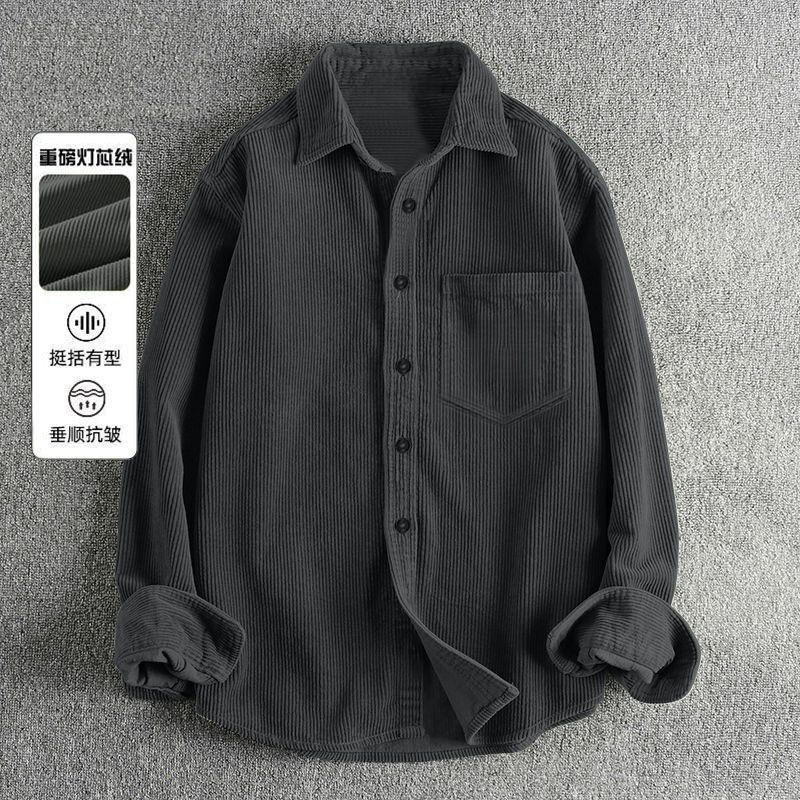 Chemises décontractées en velo - Corduroy Button Up Shirt Men avis et prix