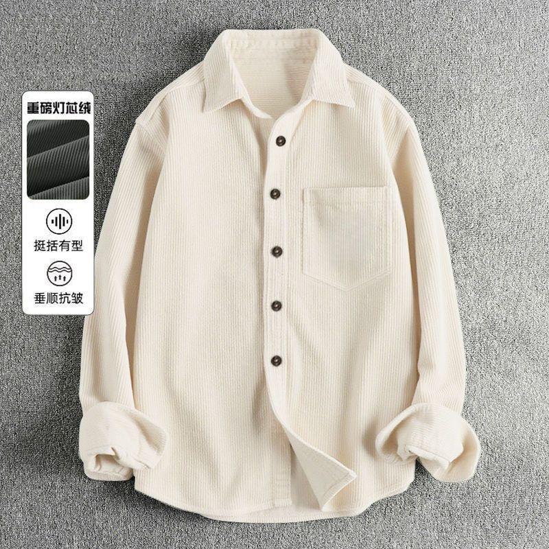 Chemises décontractées en velo - Corduroy Button Up Shirt Men avis et prix