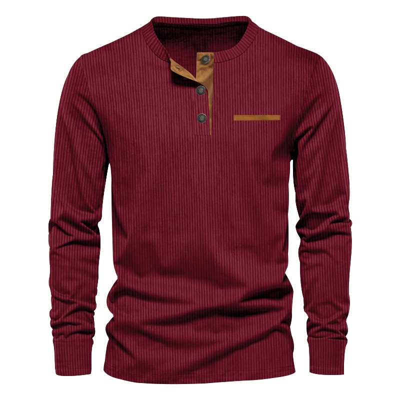 T-shirt à manches longues pour - Corduroy Button Up Shirt Men avis et prix