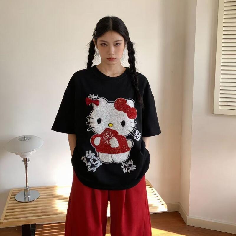 T-shirt brodé à sequins Hello  - T-Shirts avis et prix