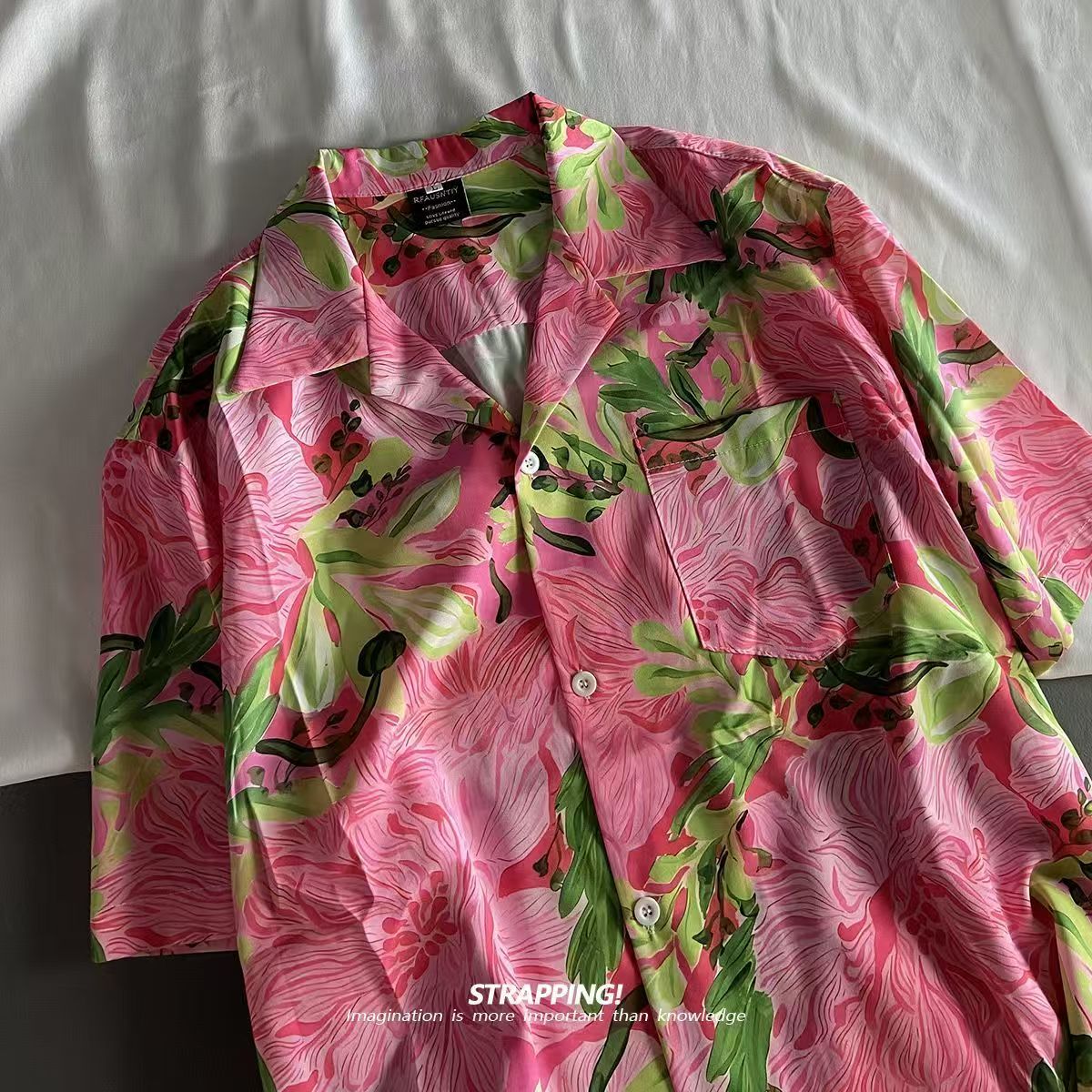 Vintage plage Blusas Vocation  - Vintage Hawaiian Floral Shirt avis et prix