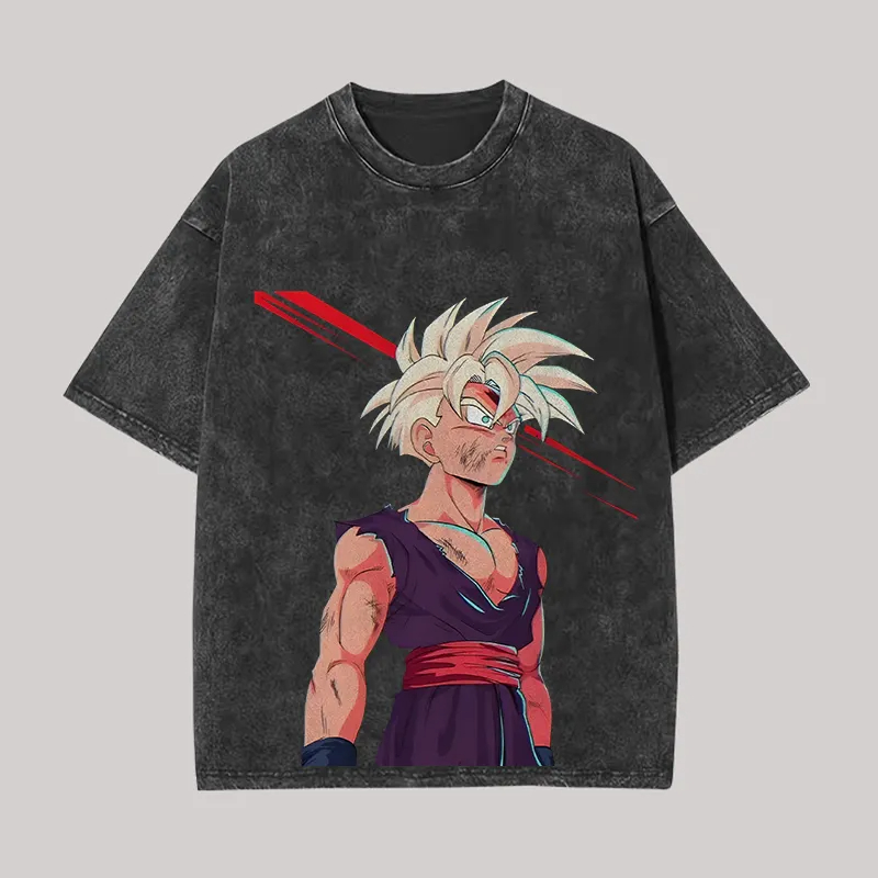 T-shirt Gohan Dragon Ball Z An - Acid Wash Vintage Graphic T Shirt avis et prix