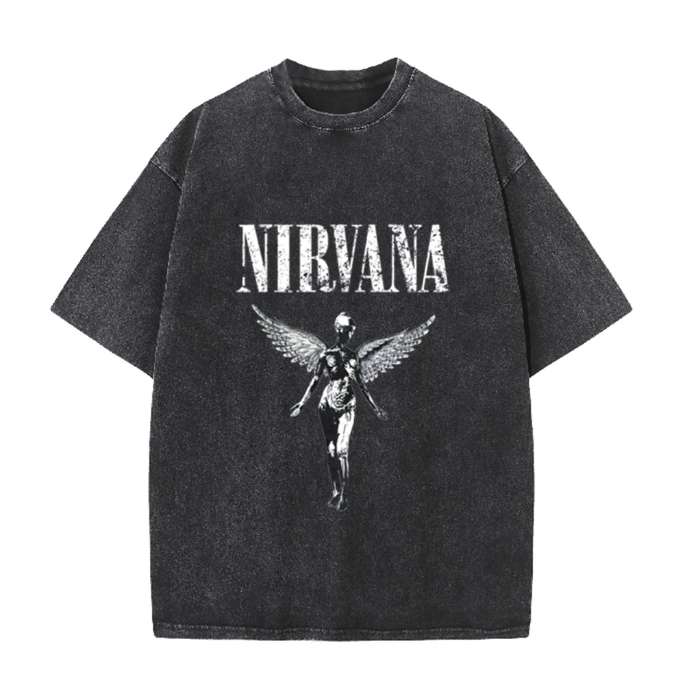 T-shirt Oversize Rétro Délavé  - Acid Wash Vintage Graphic T Shirt avis et prix