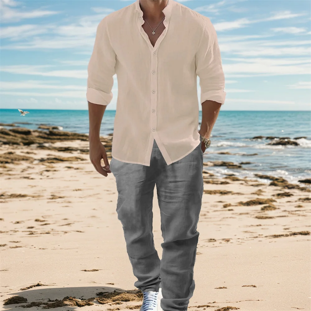 Ensemble de chemises à manches - Mens Linen Shirt Long Sleeve avis et prix