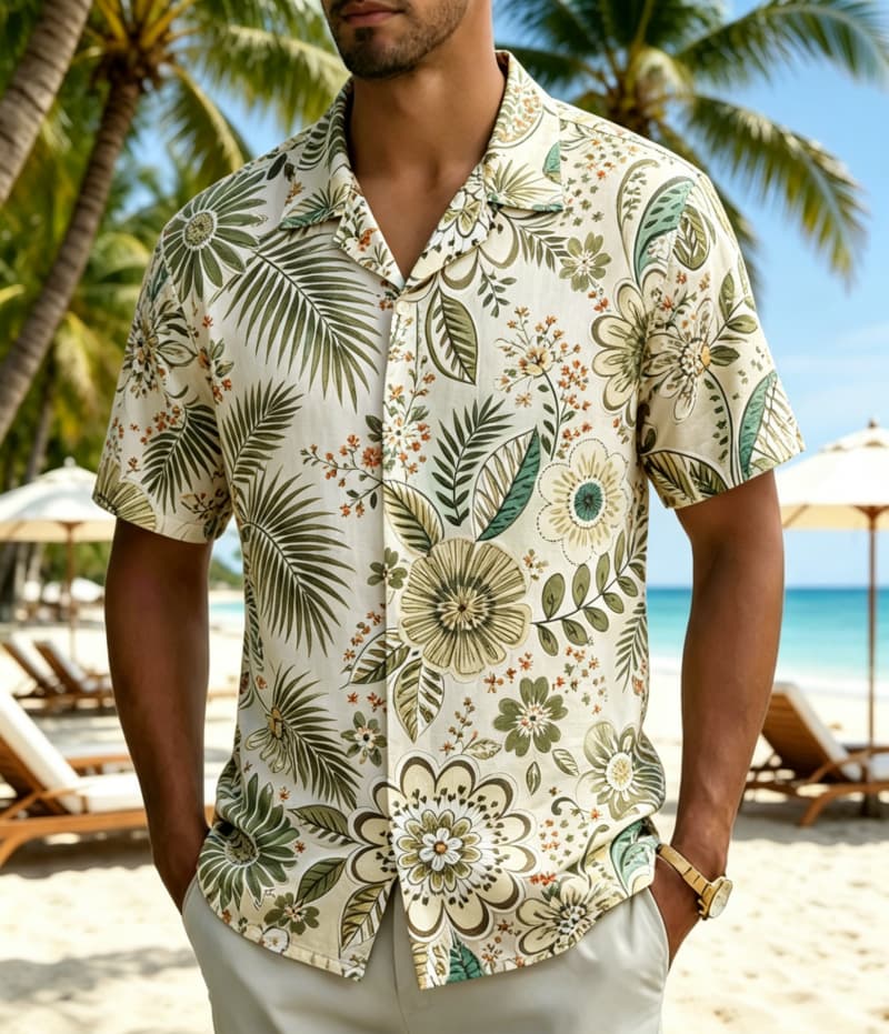 Chemise pour homme à imprimé f - Vintage Hawaiian Floral Shirt avis et prix