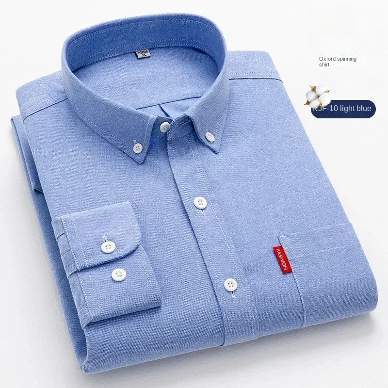 Chemise à manches longues pour - Oxford Cotton Casual Shirt Business avis et prix