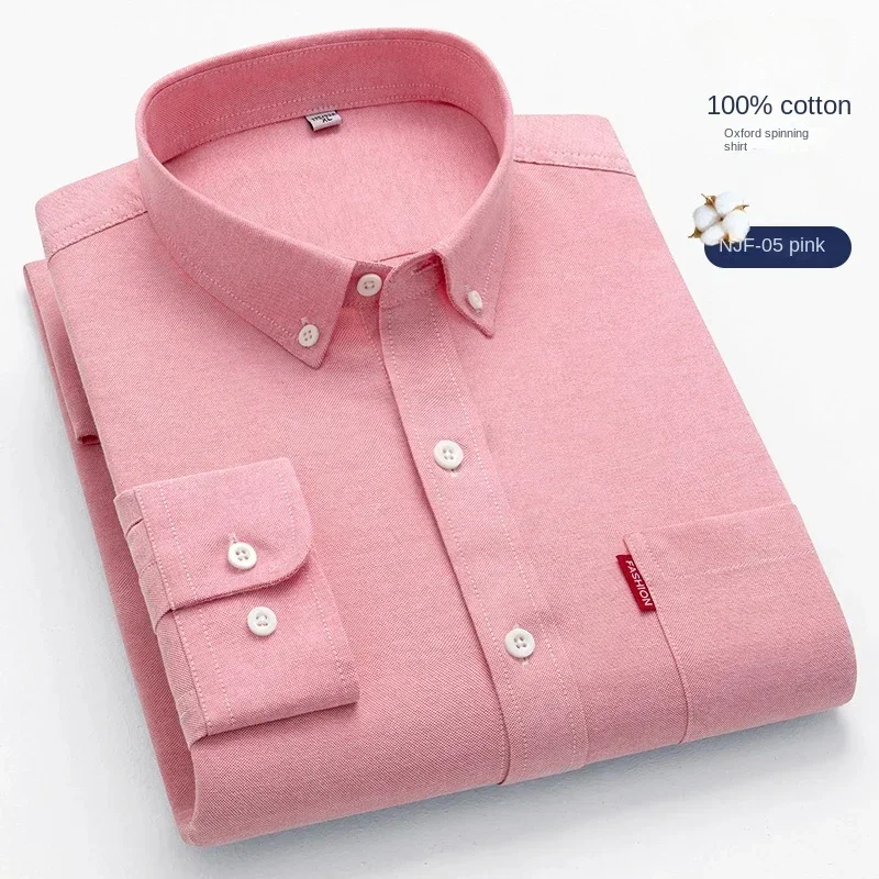 Chemise à manches longues pour - Oxford Cotton Casual Shirt Business avis et prix