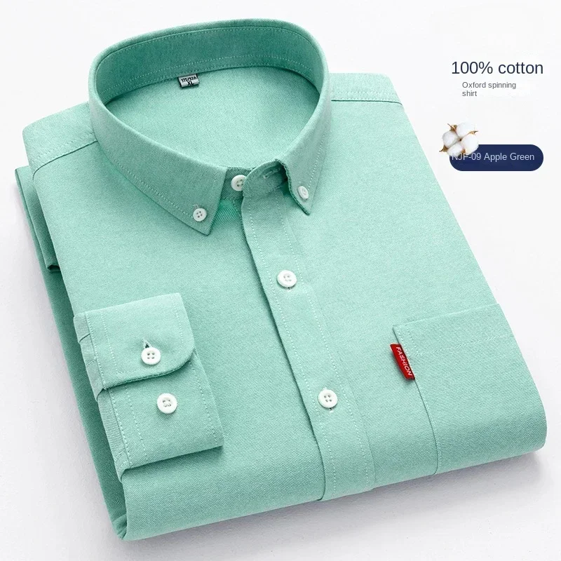 Chemise à manches longues pour - Oxford Cotton Casual Shirt Business avis et prix