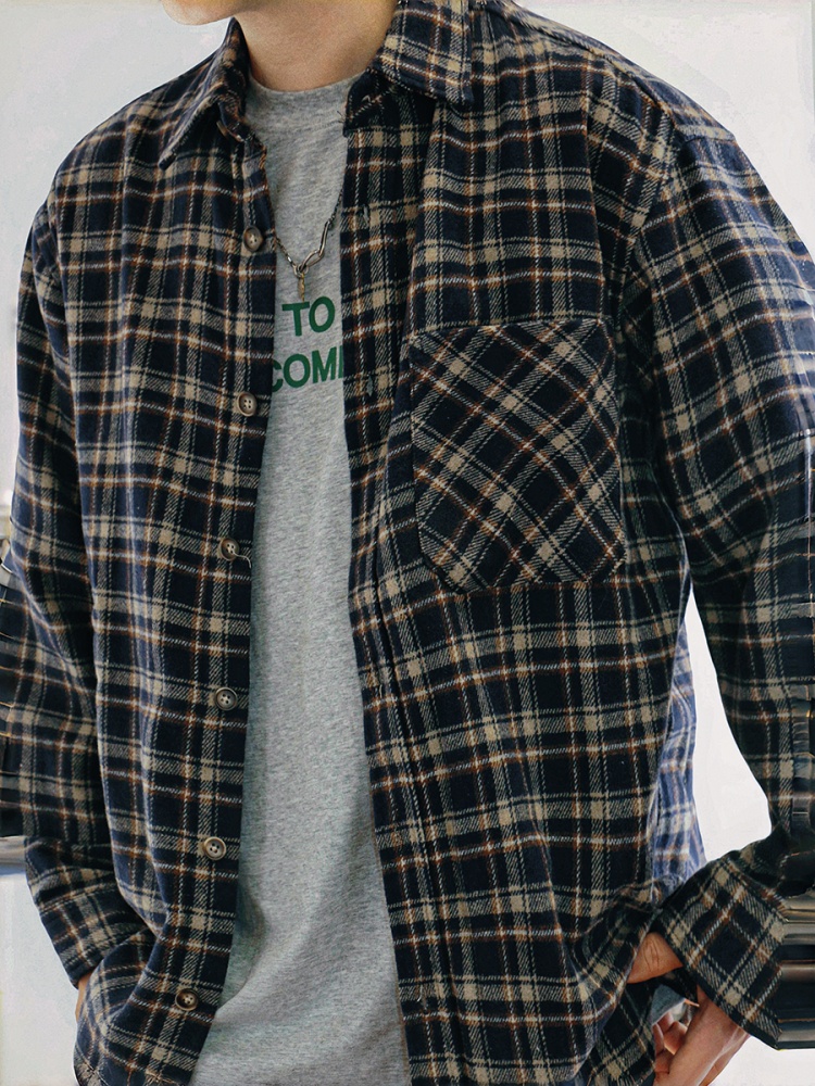 ‌ Chemise japonaise Vintage en - Flannel Plaid Shirt Heavy Weight avis et prix