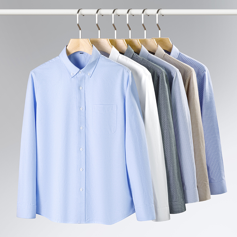 Printemps nouveaux hommes Oxfo - Oxford Cotton Casual Shirt Business avis et prix
