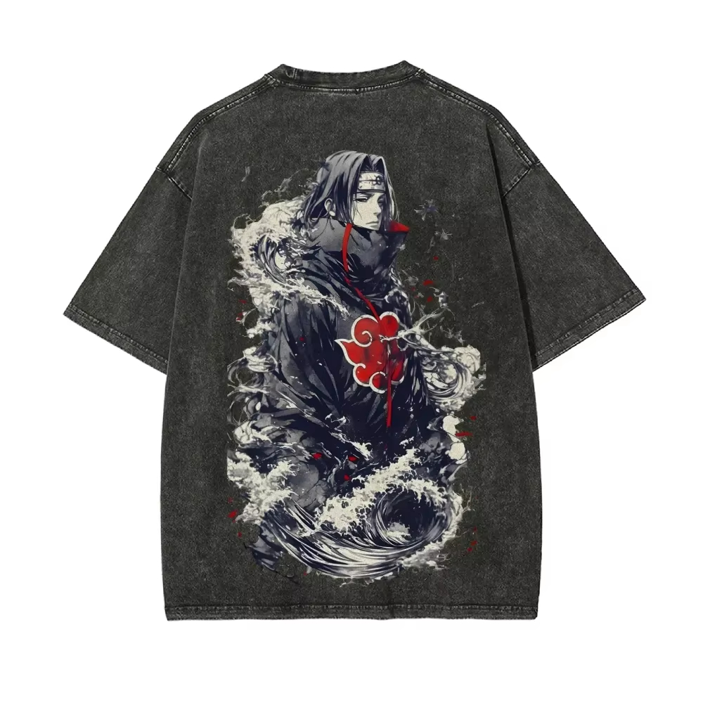 NOUVEAU T-shirt Naruto Itachi  - Acid Wash Vintage Graphic T Shirt avis et prix