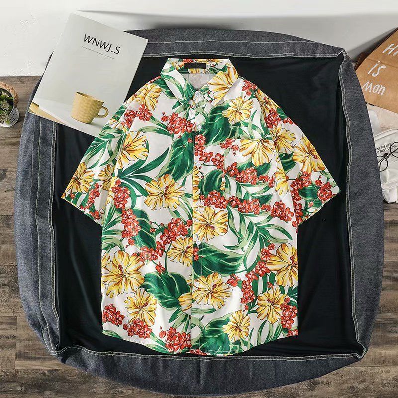 Chemise hawaïenne à manches co - Vintage Hawaiian Floral Shirt avis et prix