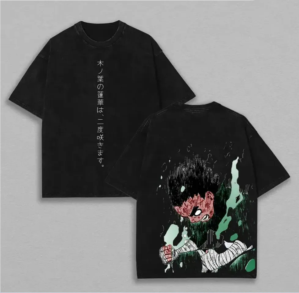 T-shirt Rock Lee Naruto pour h - Acid Wash Vintage Graphic T Shirt avis et prix