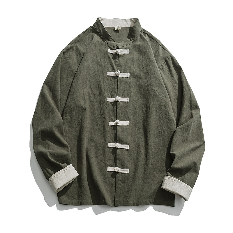 Nouvelle veste kimono 2026 pou - Mens Linen Shirt Long Sleeve avis et prix