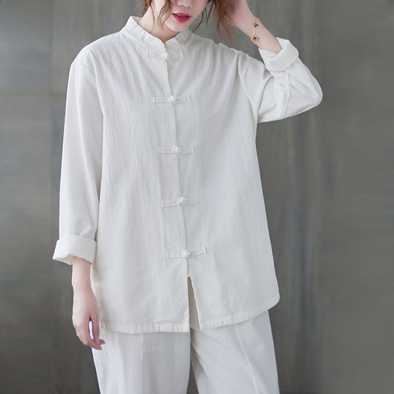 Chemise ample en coton et lin  - Mens Linen Shirt Long Sleeve avis et prix