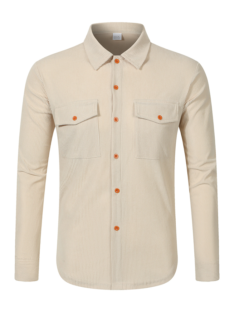 Veste chemise en velours côtel - Corduroy Button Up Shirt Men avis et prix