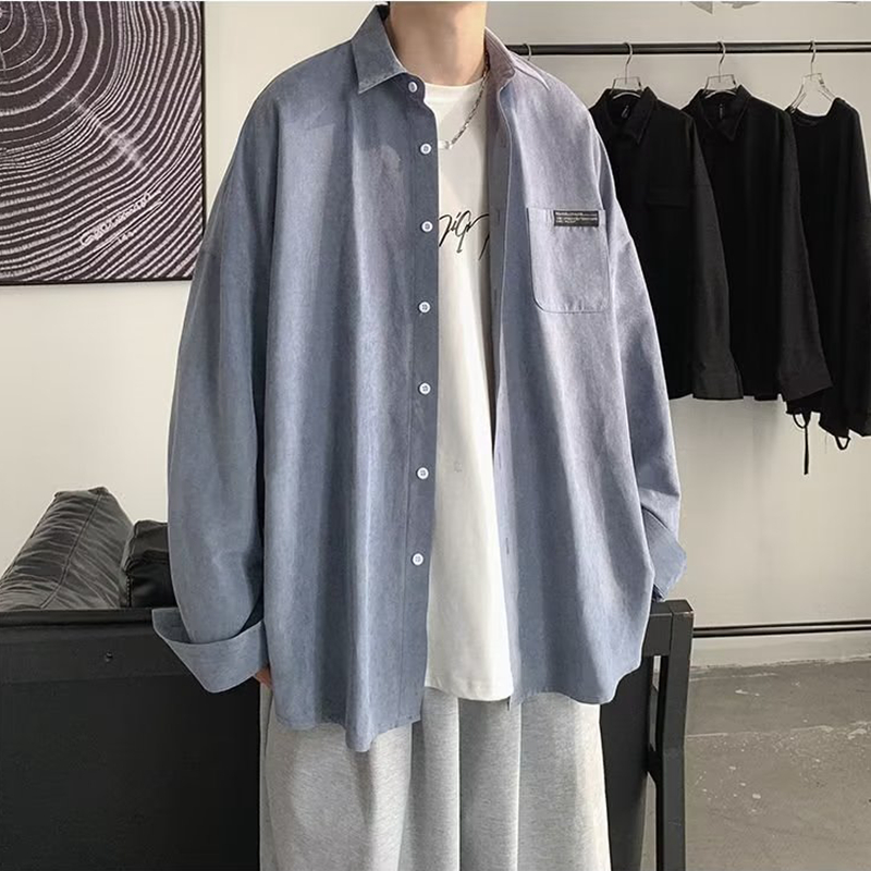 Chemise à manches longues pour - Corduroy Button Up Shirt Men avis et prix