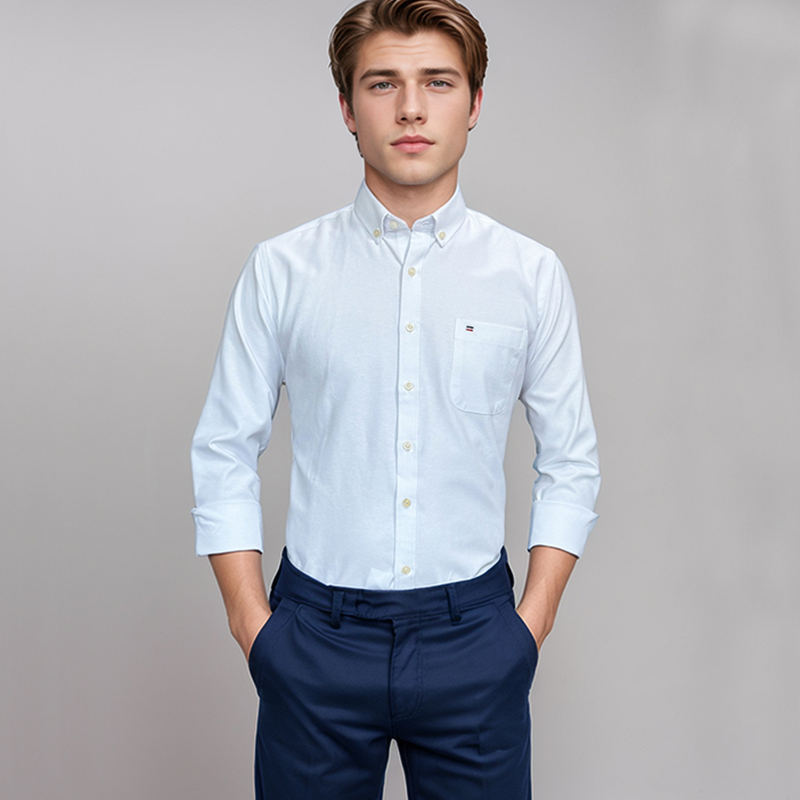 Chemise à carreaux Oxford à ma - Oxford Cotton Casual Shirt Business avis et prix