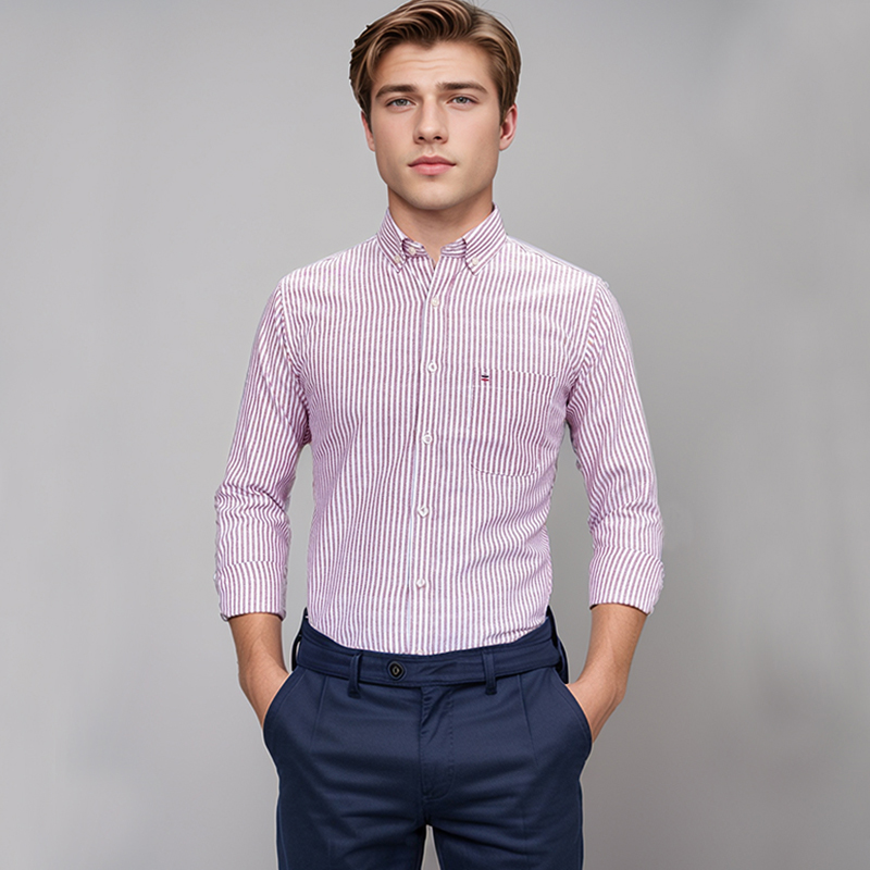 Chemise à carreaux Oxford à ma - Oxford Cotton Casual Shirt Business avis et prix