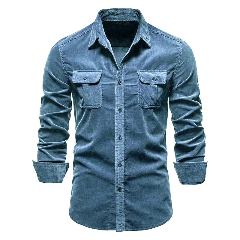 Chemise en velours côtelé pour - Corduroy Button Up Shirt Men avis et prix