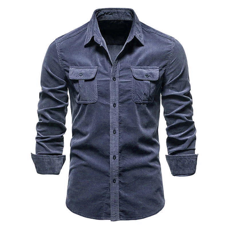 Chemise en velours côtelé pour - Corduroy Button Up Shirt Men avis et prix