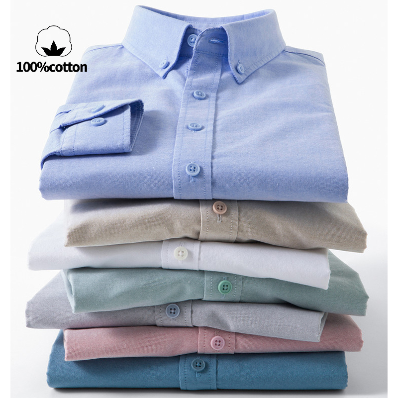 Chemise Oxford 100 % coton pou - Mandarin Collar Formal Shirt Slim Fit avis et prix