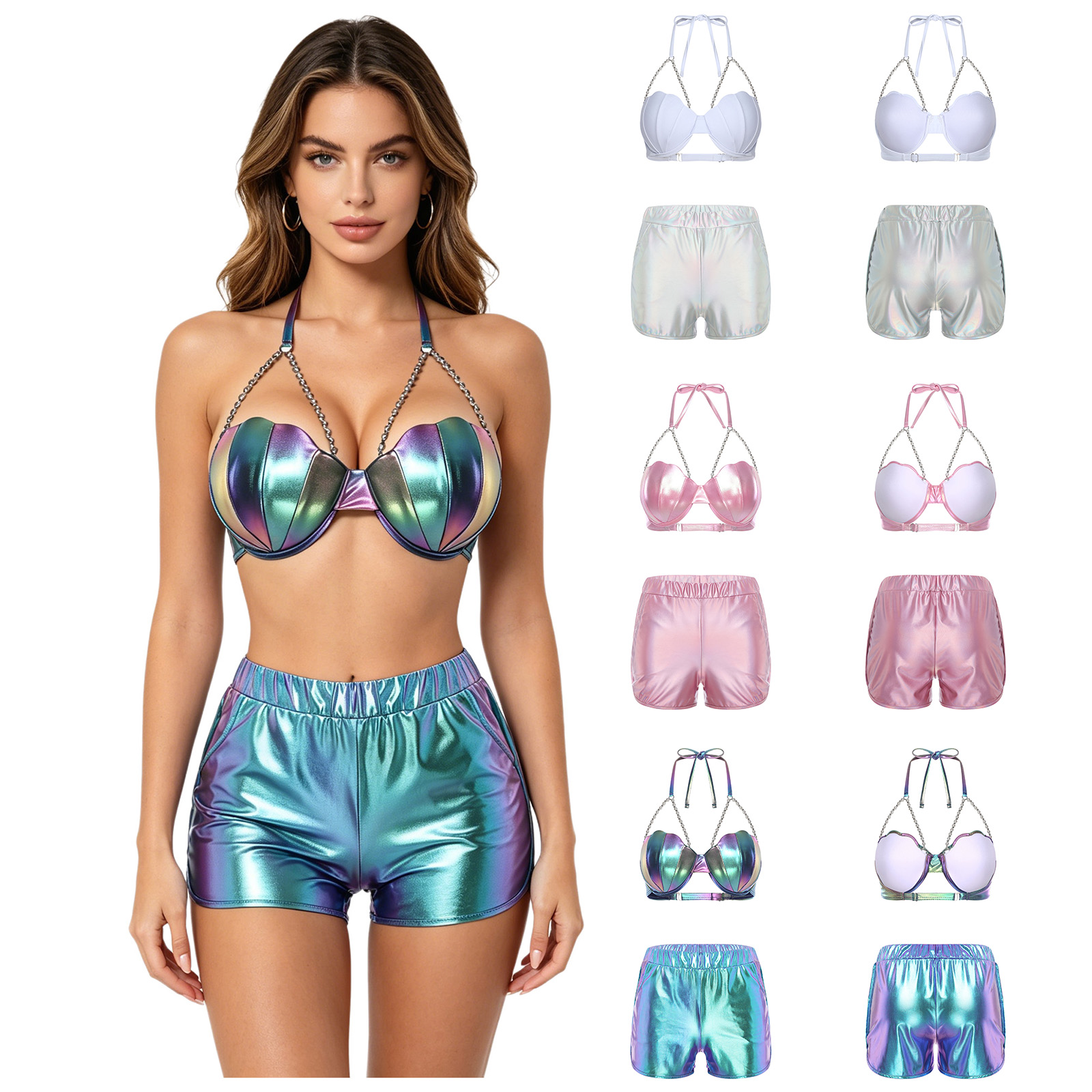 Ensemble tankini métallisé bri - Shorts avis et prix