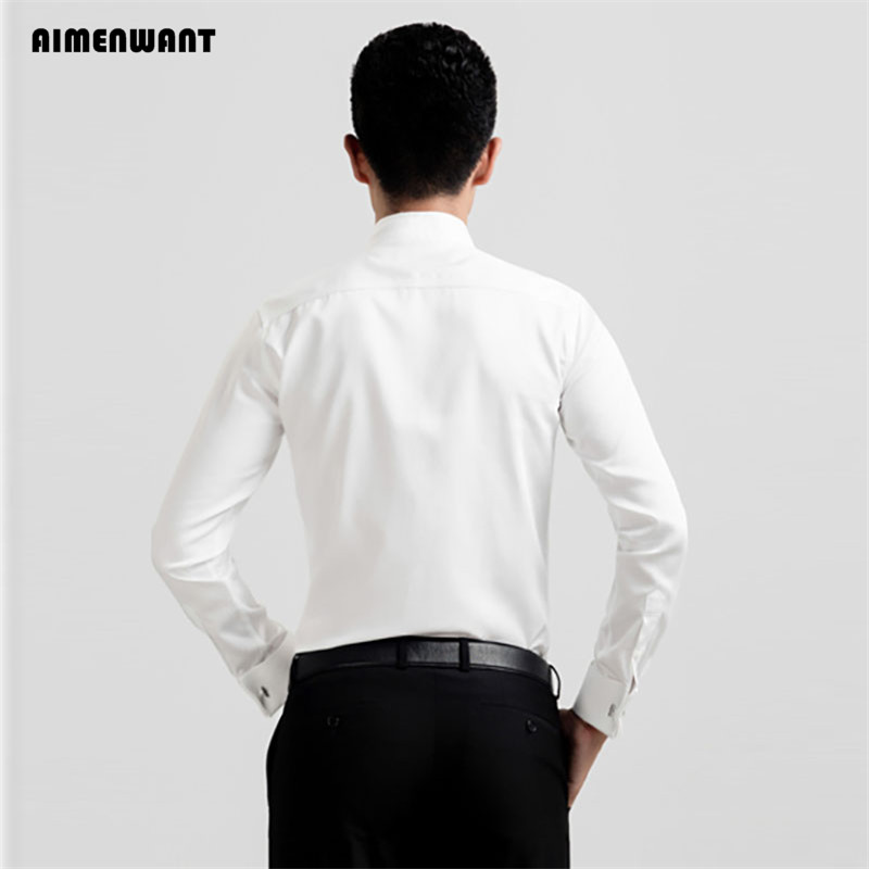 AIMENWANT-Chemises de smoking  - Mandarin Collar Formal Shirt Slim Fit avis et prix