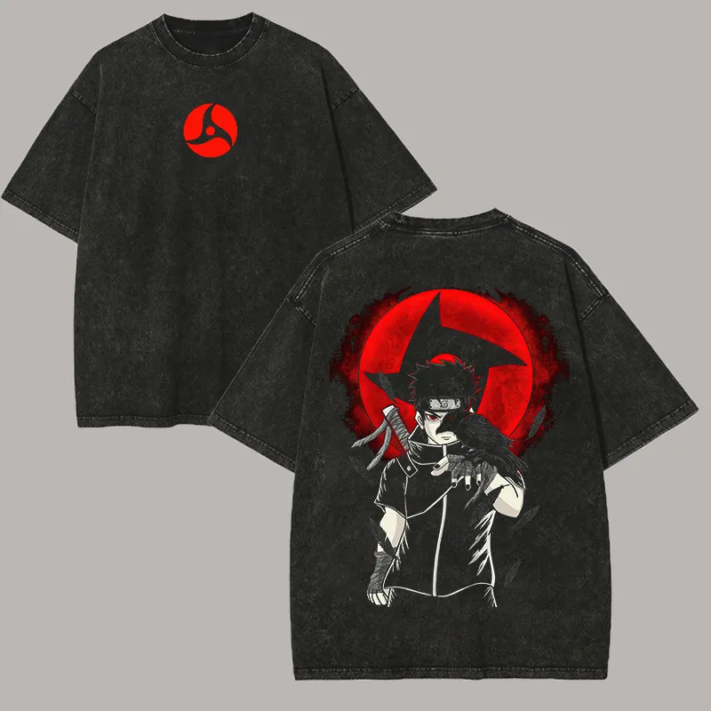 T-shirt Naruto Shisui Uchiha M - Acid Wash Vintage Graphic T Shirt avis et prix